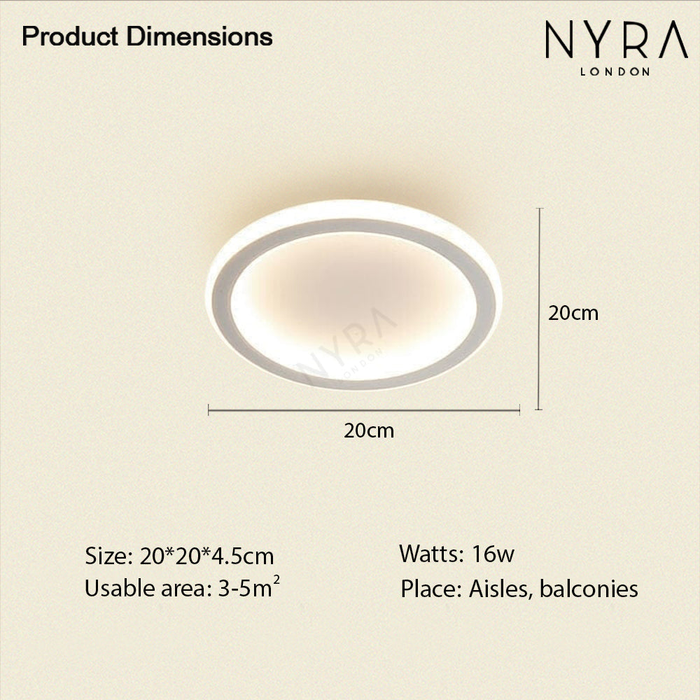 Remote-Controlled Ceiling Or Wall Light, Virelli 3-Tone LED Fixture