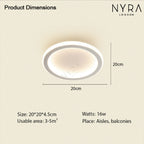 Remote-Controlled Ceiling Or Wall Light, Virelli 3-Tone LED Fixture