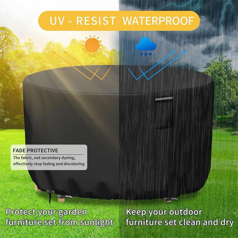 Copertura rotonda impermeabile Vellor per mobili da esterno, in tessuto Oxford resistente ai raggi UV