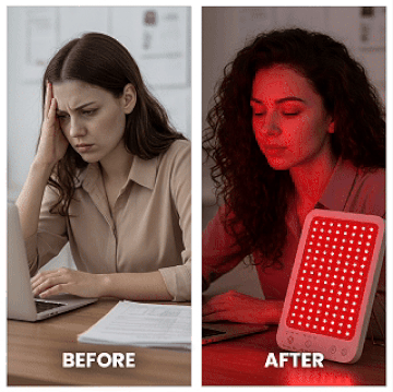 لوحة LuminaDeep للعلاج بالضوء الأحمر | علاج الكولاجين والتعافي في المنزل لمدة 10 دقائق | Fioriscas