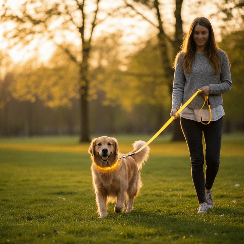 LED-hundesnor med USB-opladning og reflekterende design - Fioriscas