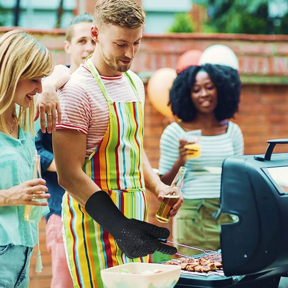 Luvas protetoras extremamente resistentes ao calor para churrascos e cozinhas - Fioriscas