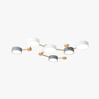Arisha Modern LED Ceiling Light Acrylic Log Living Room Bedroom White Grey - Neutralighting