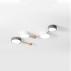 Arisha Modern LED Ceiling Light Acrylic Log Living Room Bedroom White Grey - Neutralighting