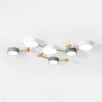 Arisha Modern LED Ceiling Light Acrylic Log Living Room Bedroom White Grey - Neutralighting