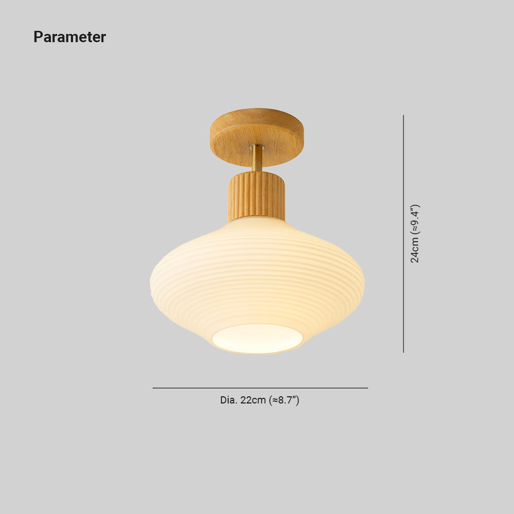 Arisha minimalistisk indbygningsloftlampe træ/valnød gang | Fioriscas