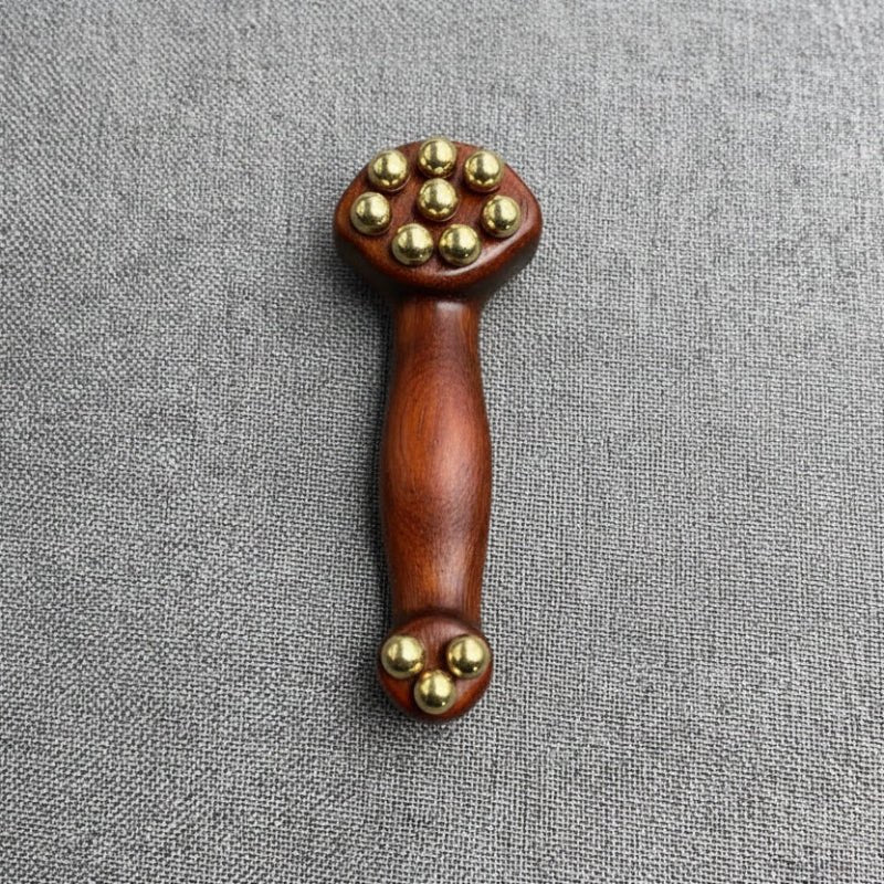 Massaggiatore facciale Gua Sha in legno di sandalo per lifting - Fioriscas