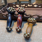 Massaggiatore facciale Gua Sha in legno di sandalo per lifting - Fioriscas