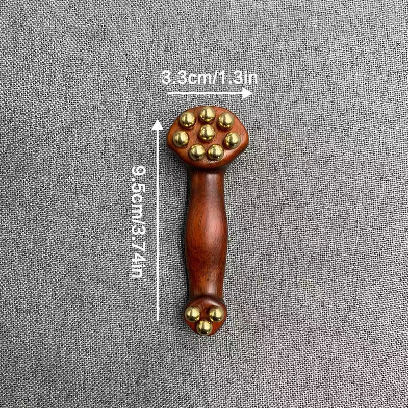 Massaggiatore facciale Gua Sha in legno di sandalo per lifting - Fioriscas
