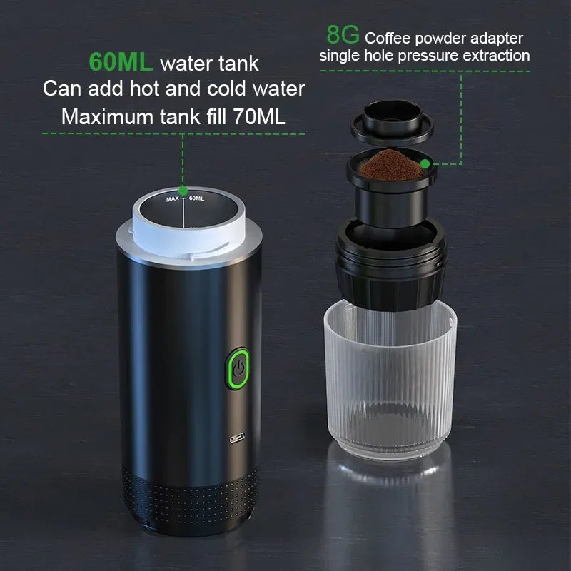 Portable 3-in-1 Espresso Machine with High-Pressure Extraction - Fioriscas