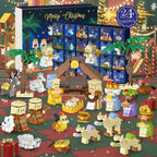 Kreativ DIY-adventskalender med julkrubba och 24 byggklossar för familjer - Fioriscas