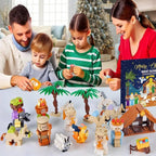 Kreativ DIY-adventskalender med julkrubba och 24 byggklossar för familjer - Fioriscas
