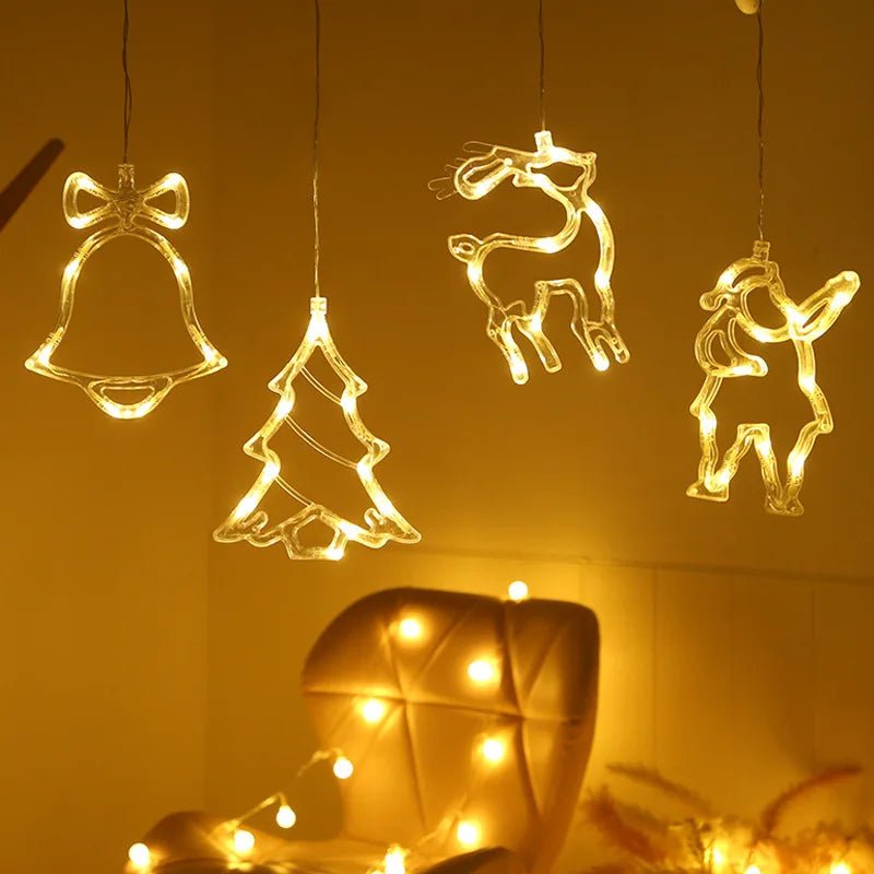 LED Christmas lights with suction cups for glass and mirrors - Fioriscas