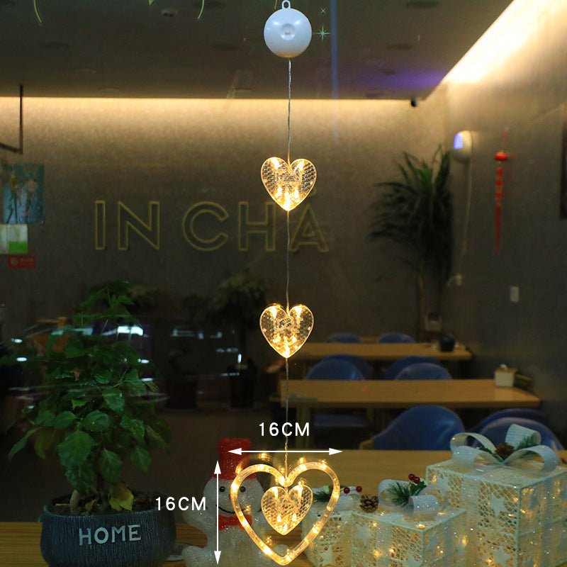 LED Christmas lights with suction cups for glass and mirrors - Fioriscas