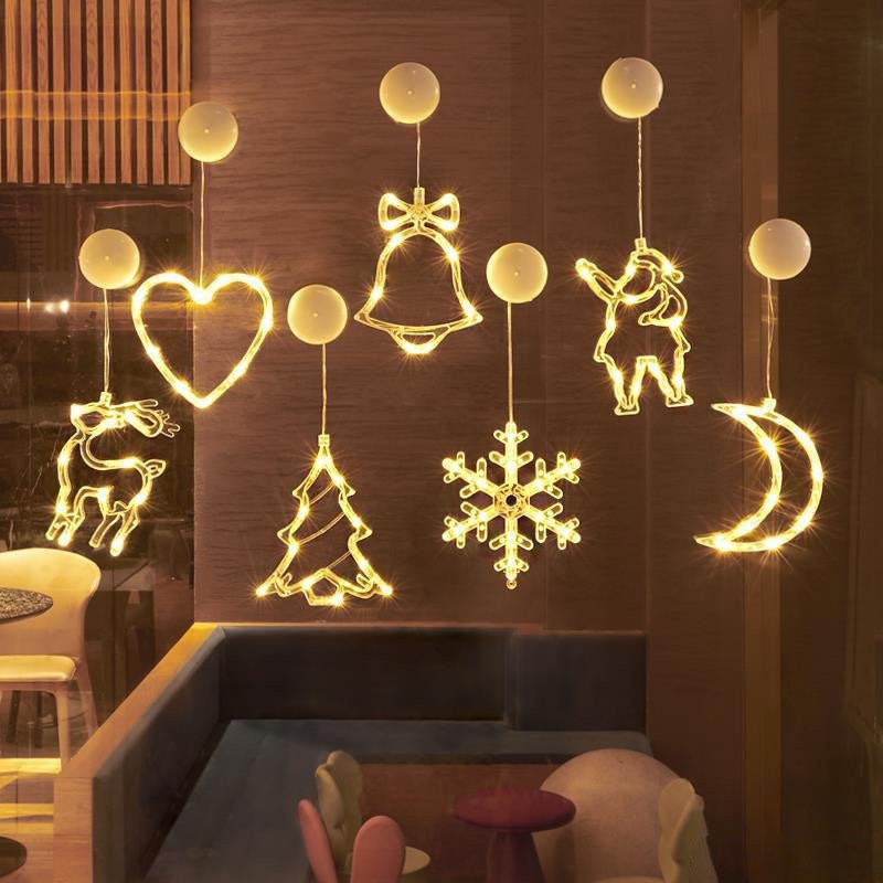 LED Christmas lights with suction cups for glass and mirrors - Fioriscas