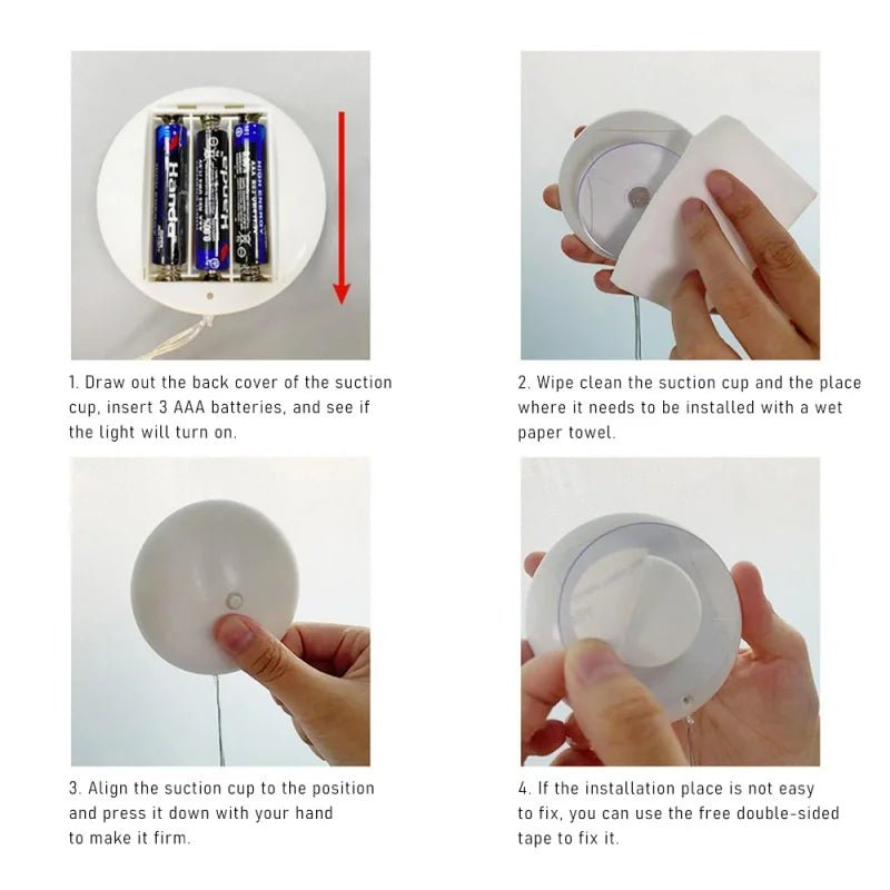 LED Christmas lights with suction cups for glass and mirrors - Fioriscas
