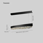 Kristy Moderne Krystal Pendellampe Sort/Hvid/Brun/Guld | Fioriscas