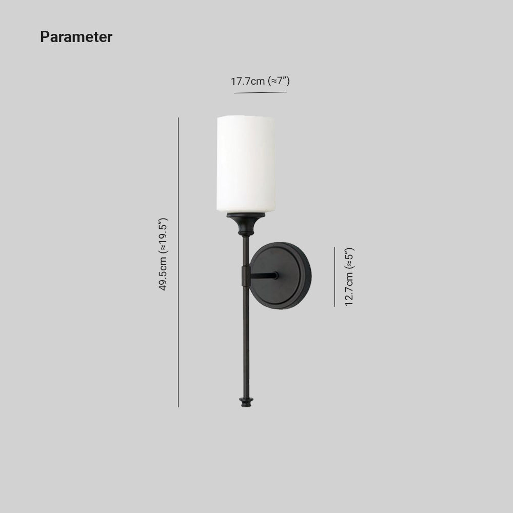 Arisha Milchglas-Spiegelfront-Wandlampe, 2 Farben | Fioriscas