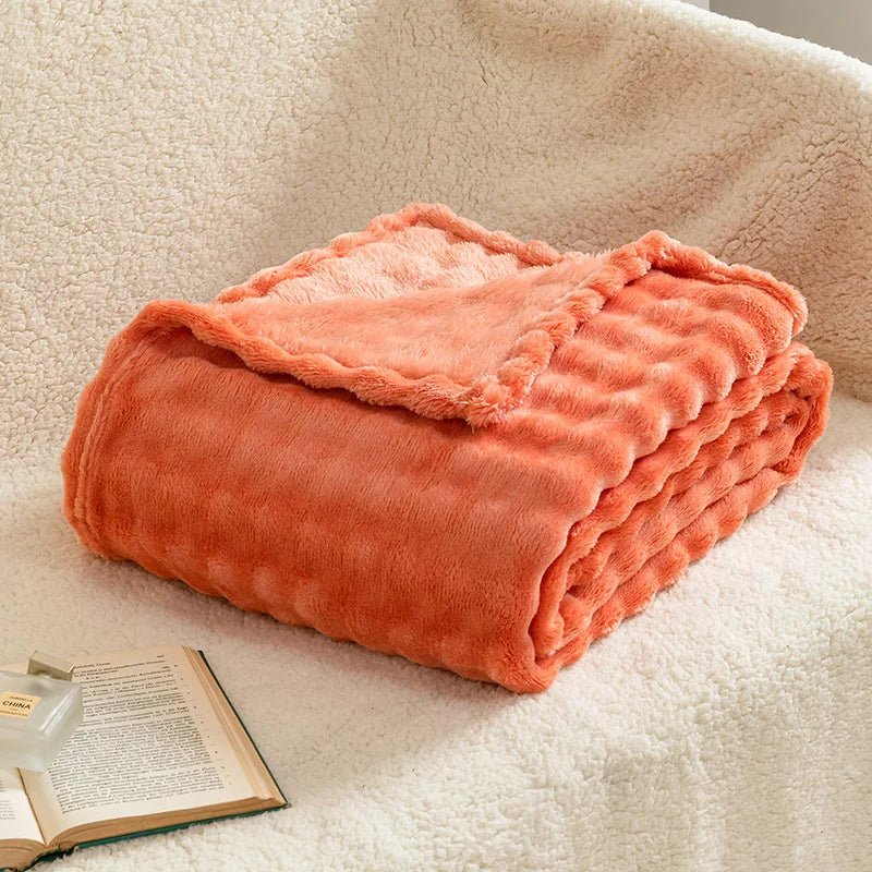 Przytulny koc 3D Bubble Plush na wszystkie sezony - Fioriscas