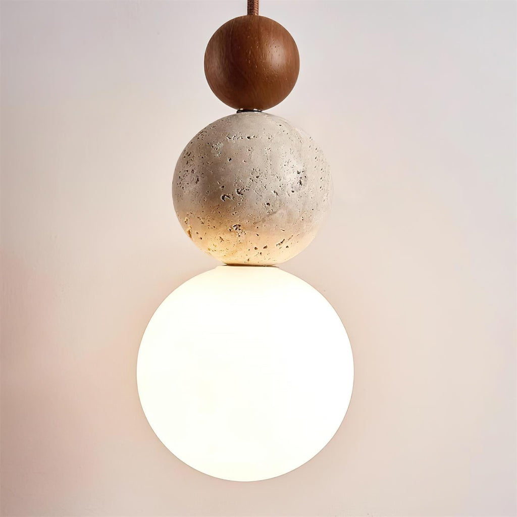 Ball Travertin Hängeleuchte | Fioriscas