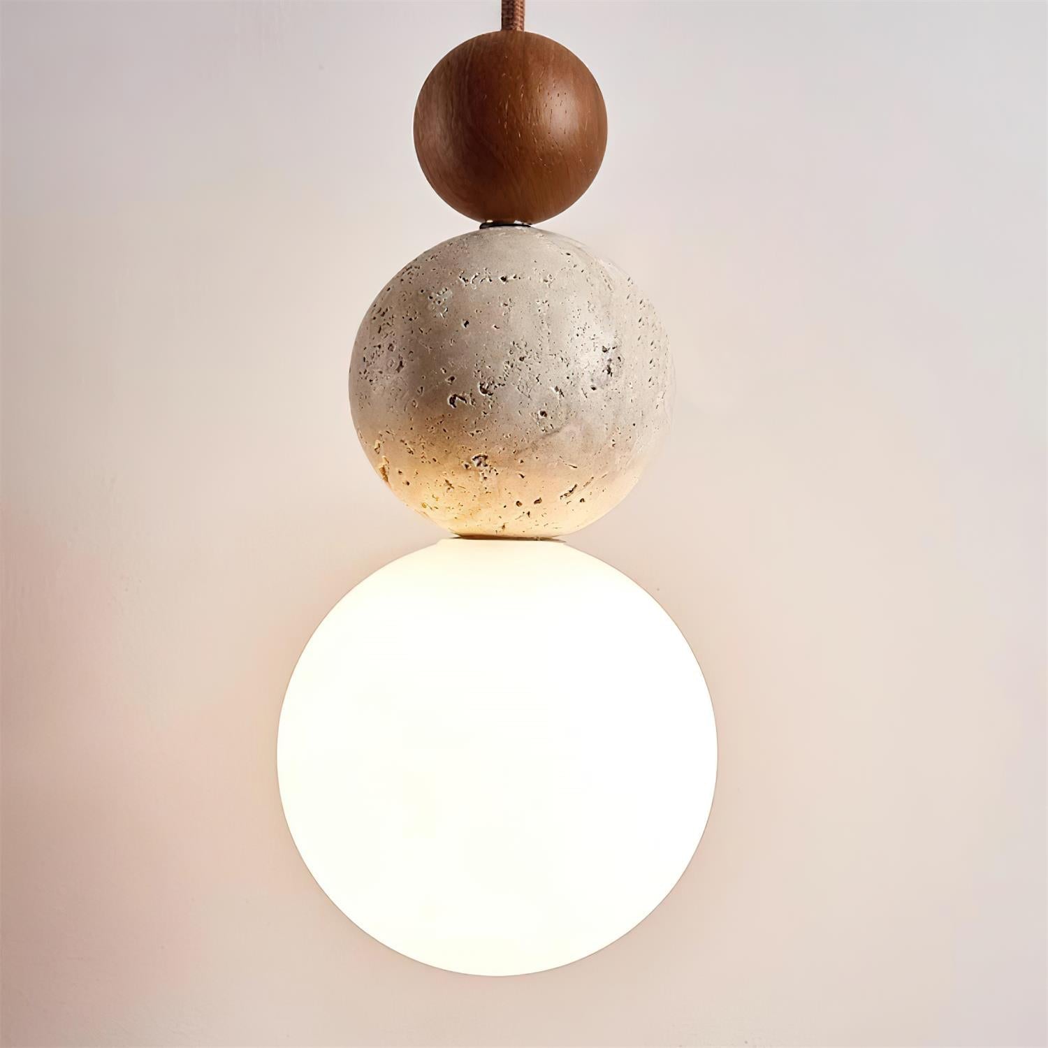 Ball Travertin Hängeleuchte | Fioriscas