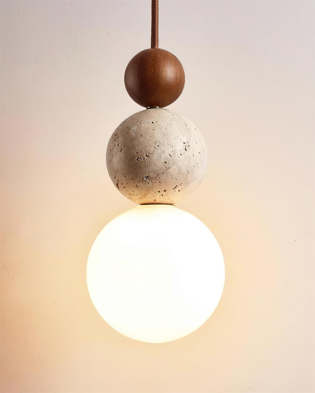 Ball Travertin Hängeleuchte | Fioriscas