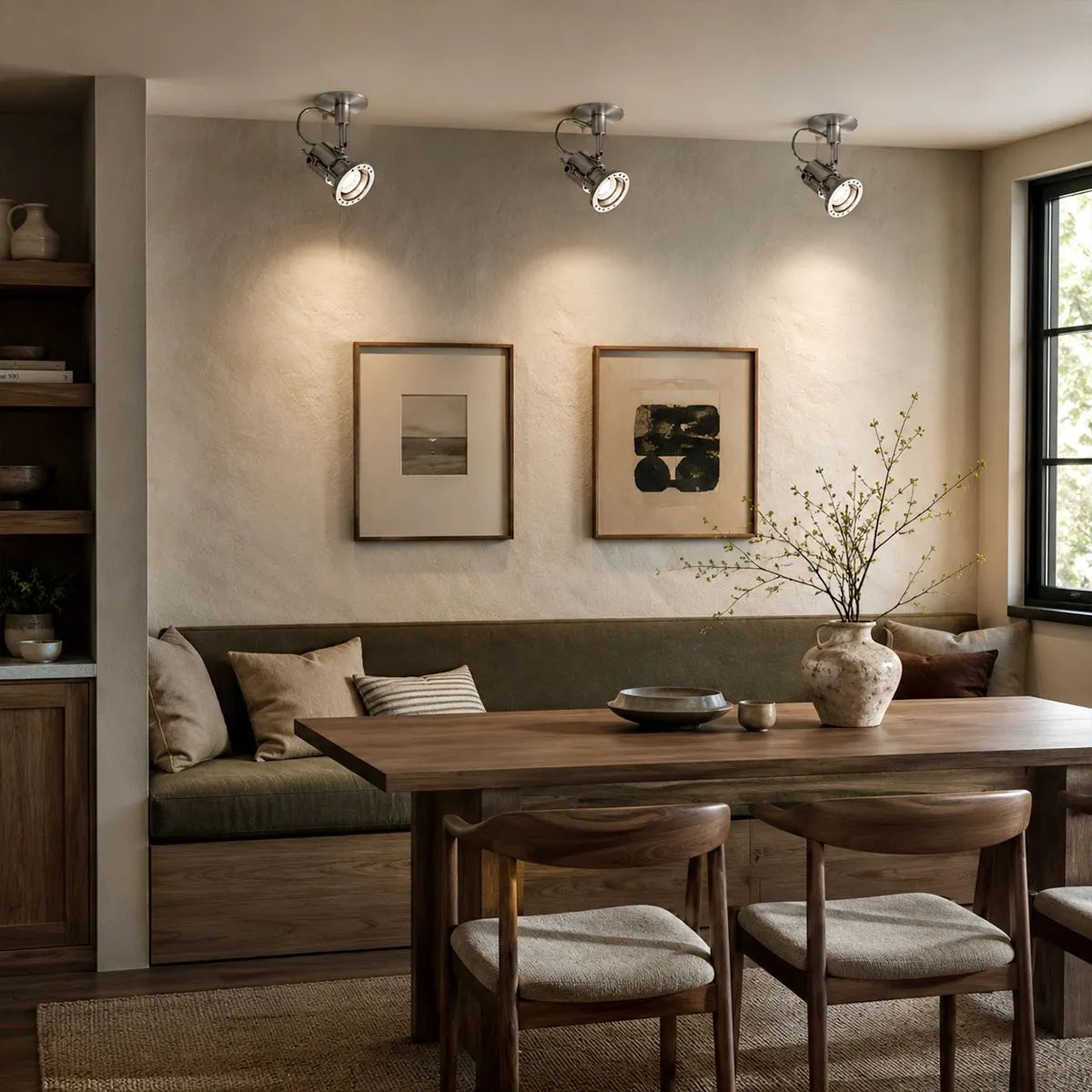 Nastavitelné bodové světlo Hexagrid s medovou difuzí v kartáčovaném kovu  