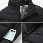Heated waistcoat with 13 heating zones for cold days