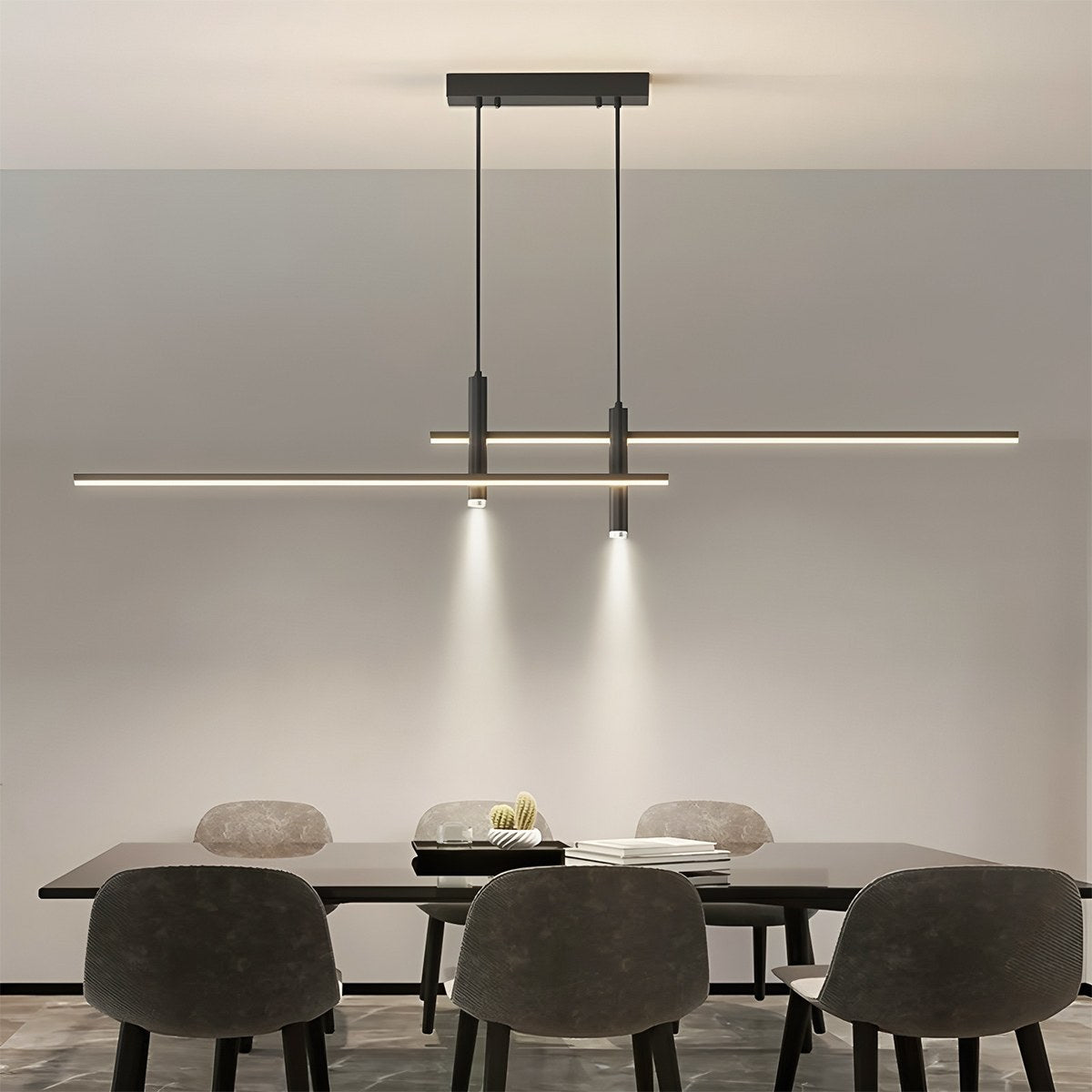 Lampada a sospensione LumiWeave Halo con illuminazione orizzontale e verticale