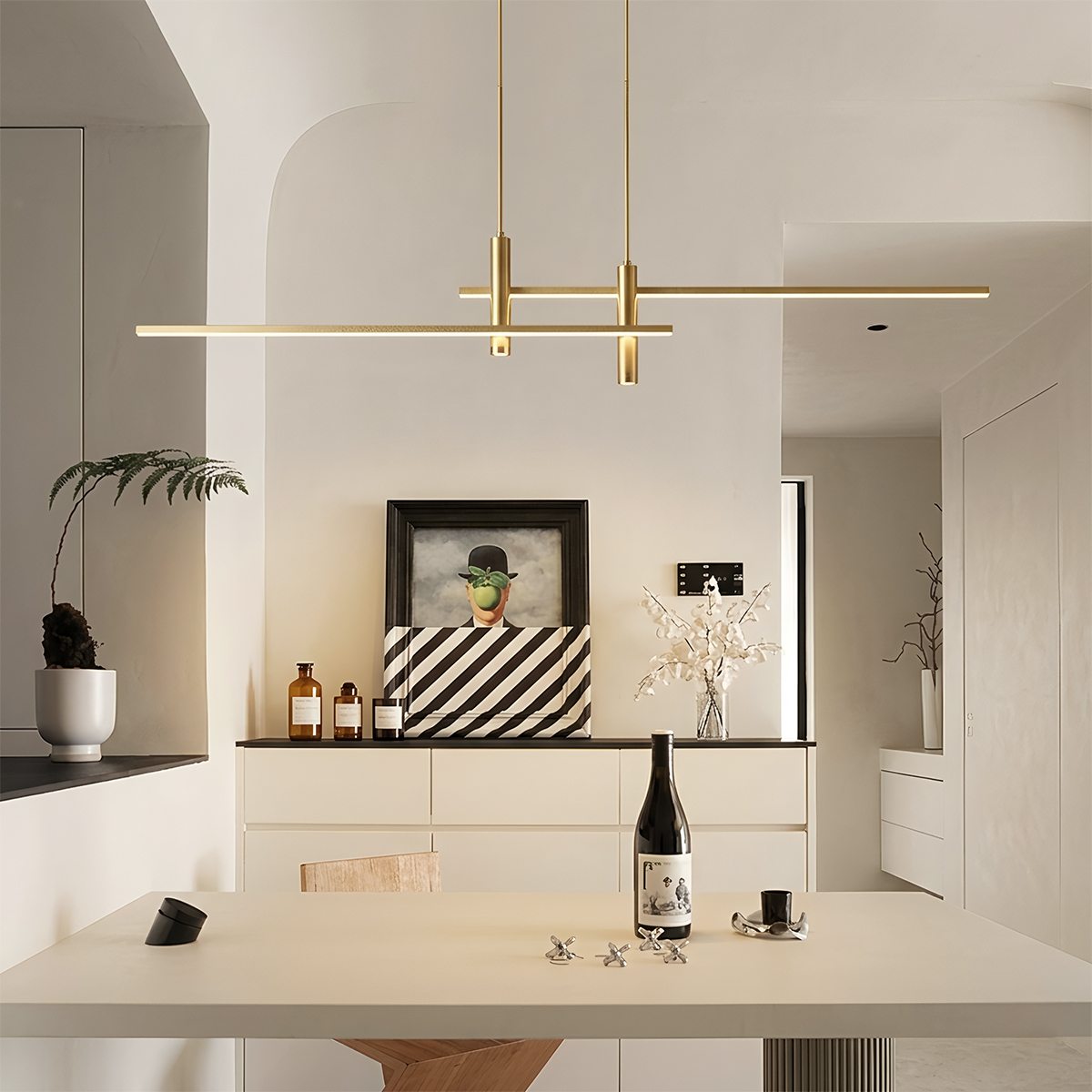 Lampada a sospensione LumiWeave Halo con illuminazione orizzontale e verticale