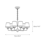 Gloruvyh Vintage Industrial Fabric Metal Chandelier | Fioriscas