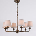 Gloruvyh Vintage Industrial Fabric Metal Chandelier - Neutralighting