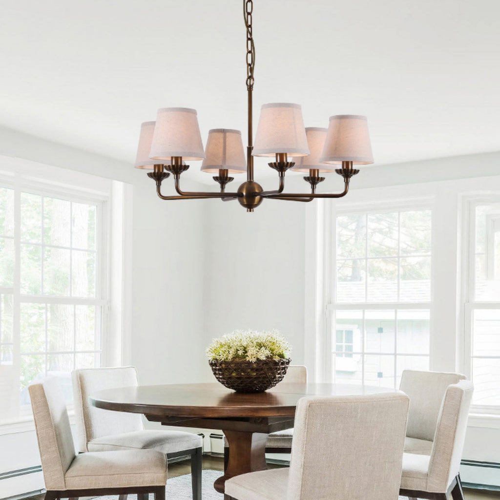 Gloruvyh Vintage Industrial Fabric Metal Chandelier | Fioriscas