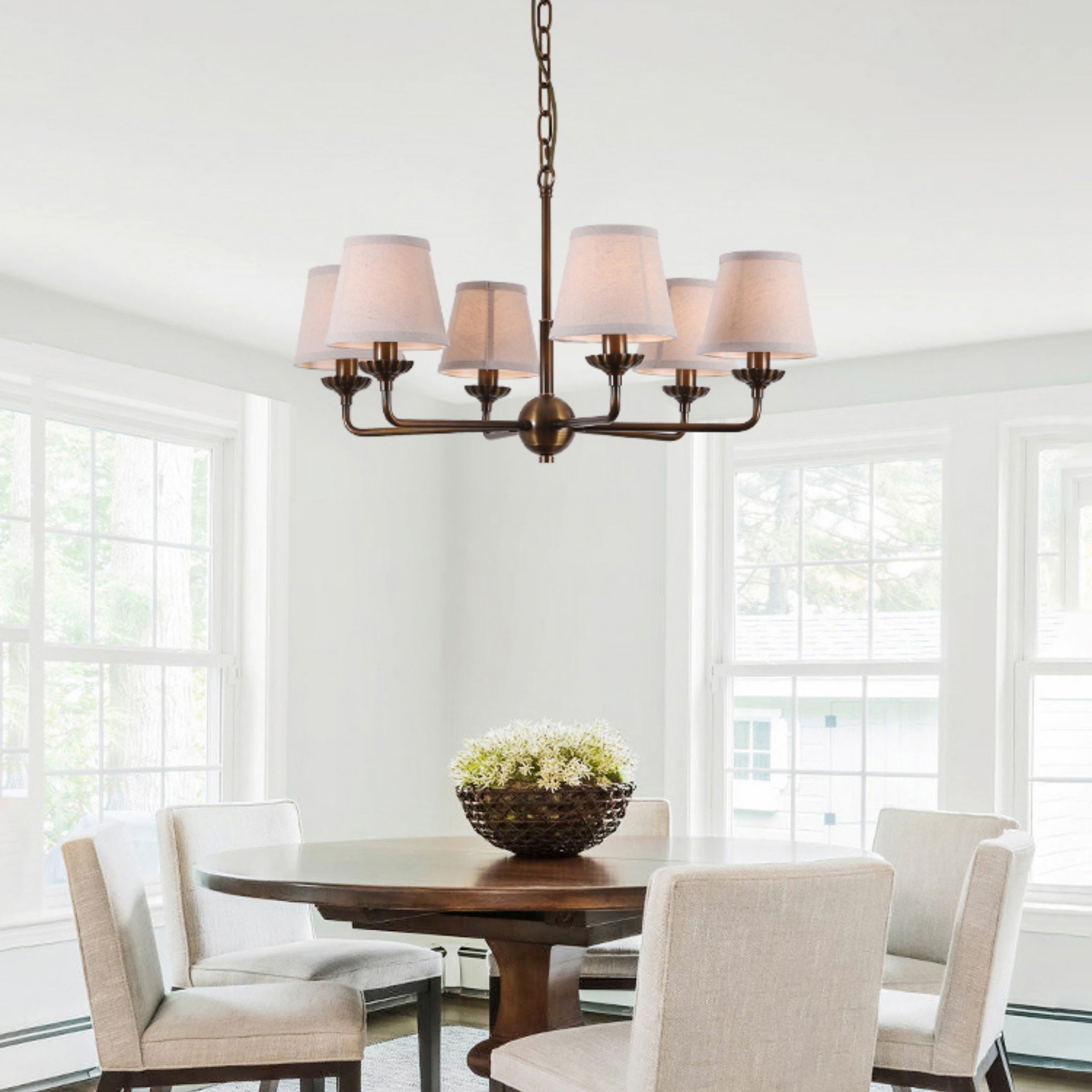 Gloruvyh Vintage Industrial Fabric Metal Chandelier | Fioriscas