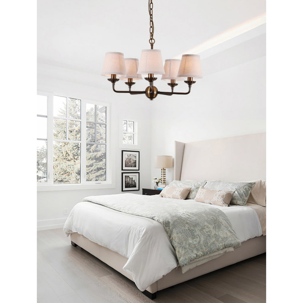 Gloruvyh Vintage Industrial Fabric Metal Chandelier | Fioriscas