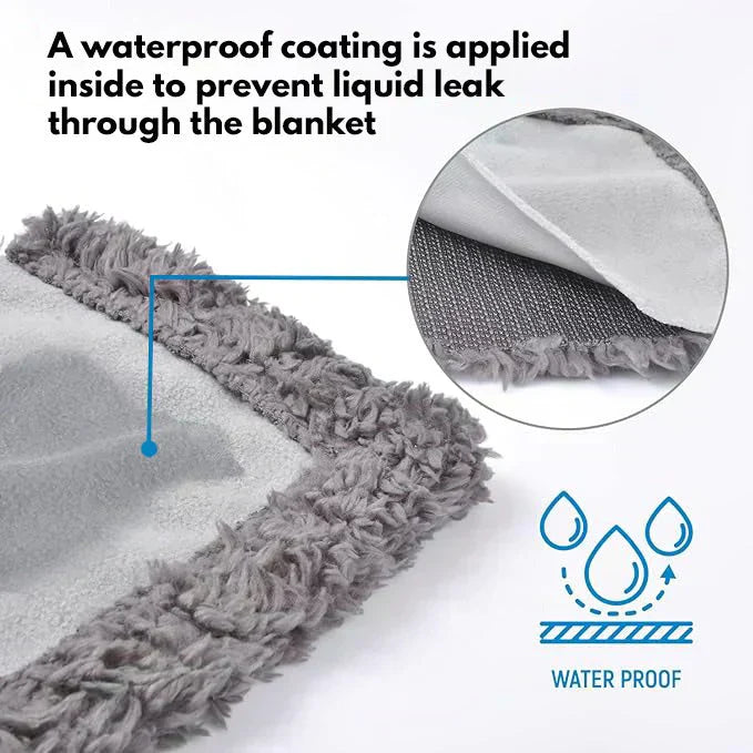 Plush Waterproof Throw Blanket For Two, Cozy Indoor And Outdoor Use