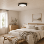 Ribbed Halo Circular LED Flush Mount Ceiling Light