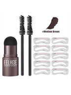 Kit de tampon et pochoir pour sourcils BrowCraft, pommade waterproof, 6 teintes
