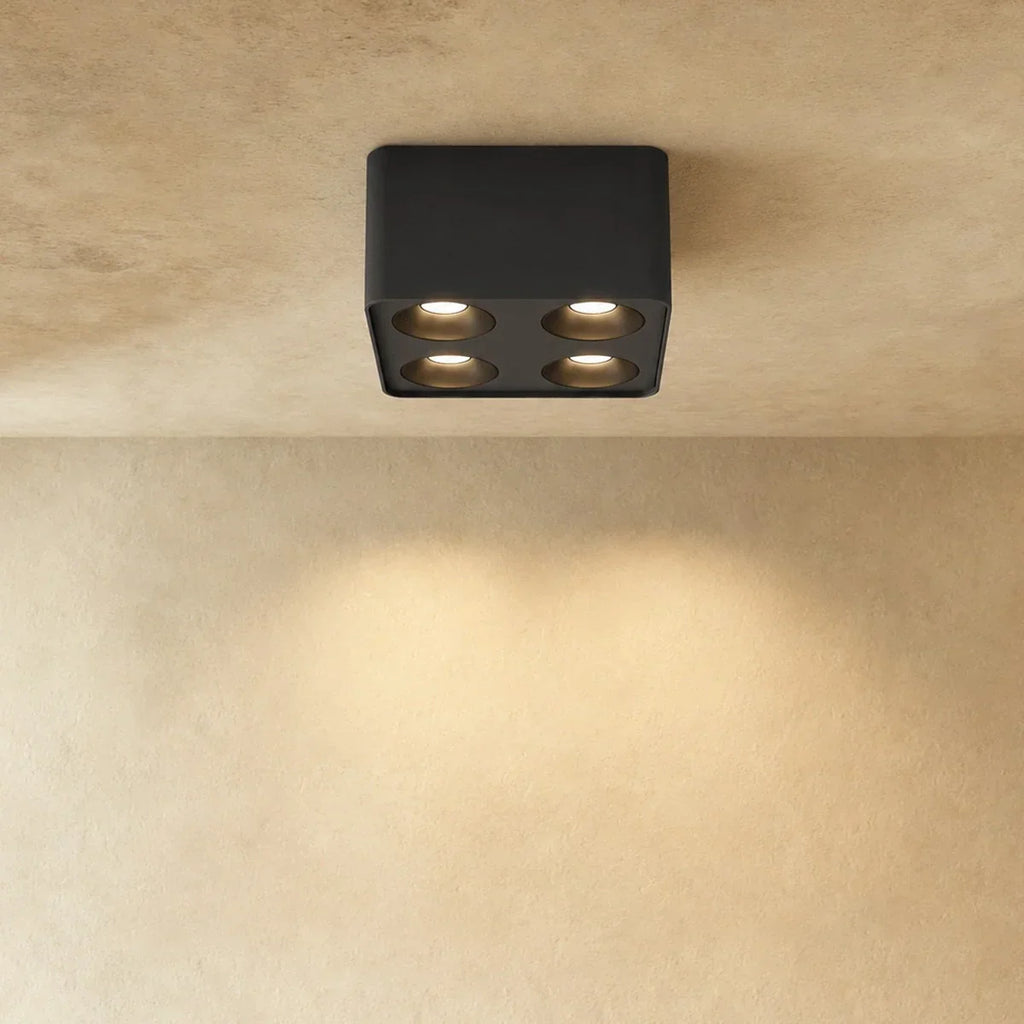 QuadLux Square Gimbal Downlight With Four Adjustable Heads