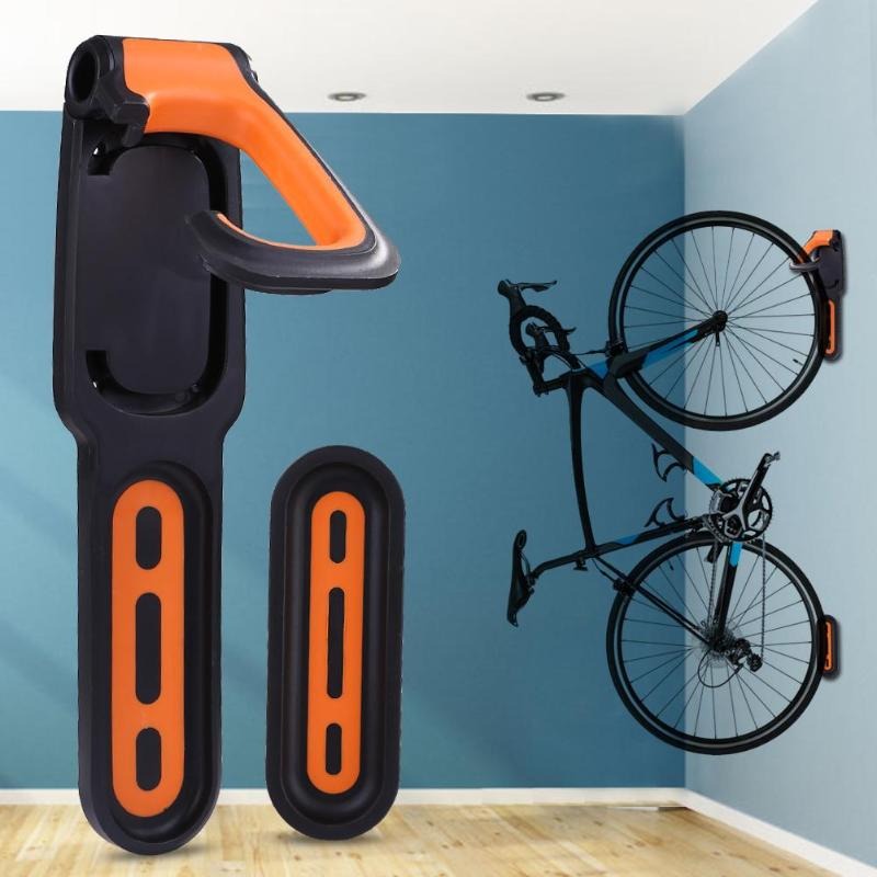 Portabiciclette da parete in metallo con design a gancio per garage