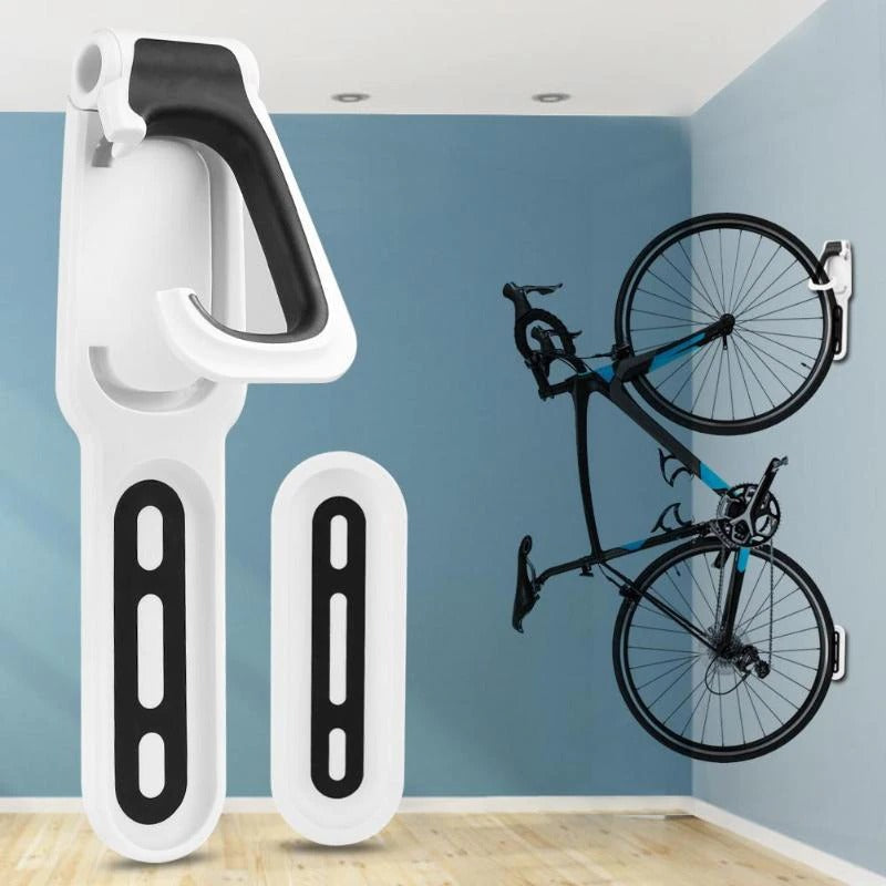 Portabiciclette da parete in metallo con design a gancio per garage
