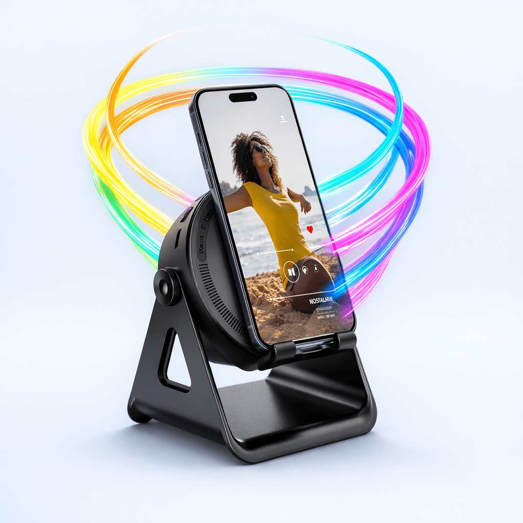 Phone Stand Bluetooth Speaker Power Bank With Induction Charging | Fioriscas