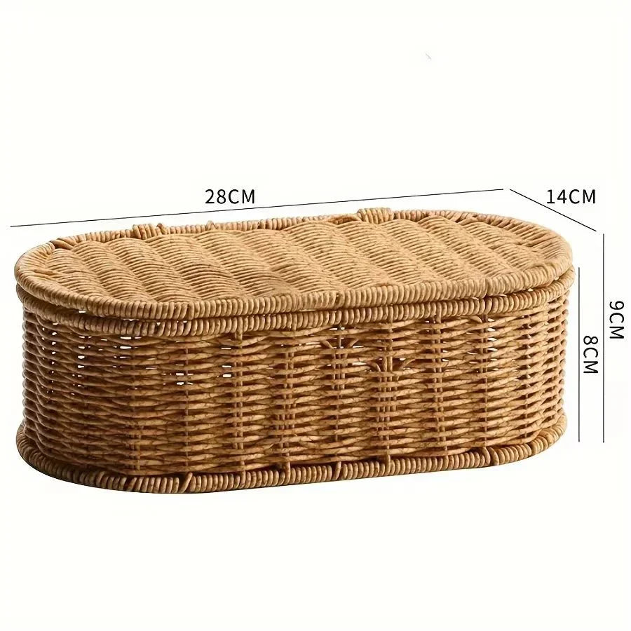 Pletený boho úložný koš pro stylovou organizaci - Fioriscas