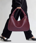 ElyraNova Vegan Leather Hobo Bag, 47 x 32 x 21 cm, Five Colors