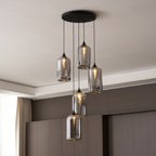 June minimalistische fles glazen hanglamp smoke grijs | Fioriscas