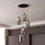 June minimalistische fles glazen hanglamp smoke grijs | Fioriscas