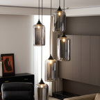 June minimalistische fles glazen hanglamp smoke grijs | Fioriscas