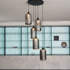 June minimalistische fles glazen hanglamp smoke grijs | Fioriscas