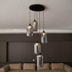 June minimalistische fles glazen hanglamp smoke grijs | Fioriscas