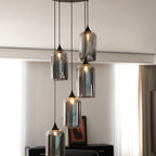 June minimalistische fles glazen hanglamp smoke grijs | Fioriscas